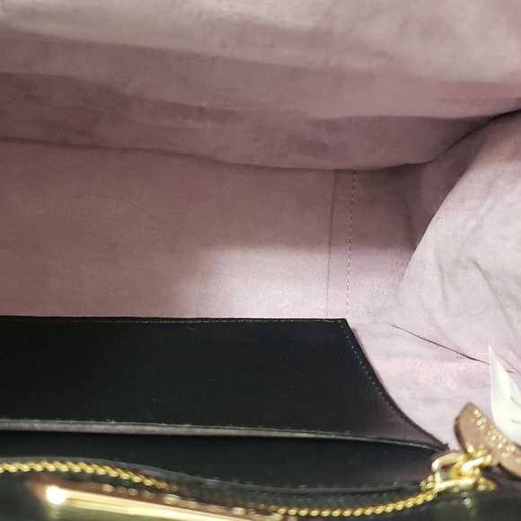 Fabulous Betsey Johnson Big Bow Denim Rose Print Shoulder Straps Tote - Picture 11 of 15